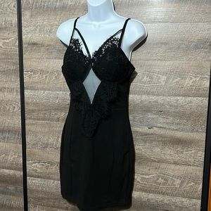 Sexy lace mesh bodycon dress